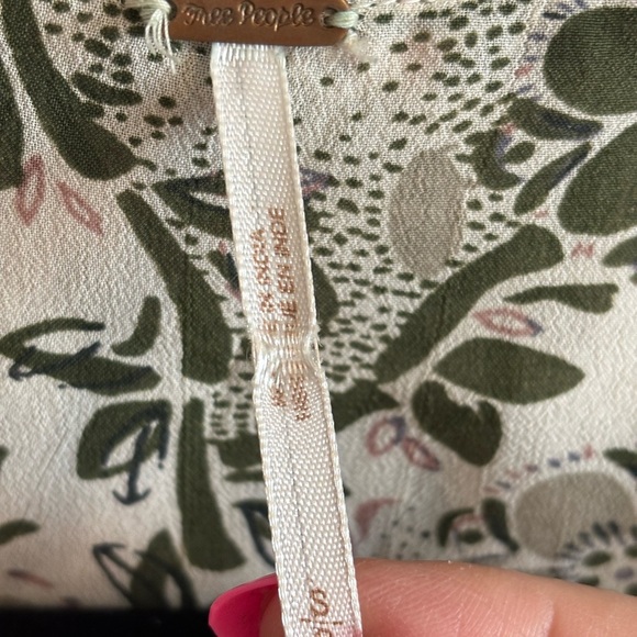 Free People Stealing Fire Women’s Floral Print Mini Dress Peasant Small Fairy - Picture 2 of 8